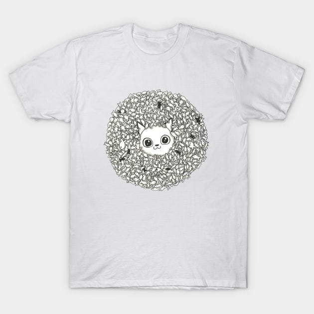 Cat and fish T-Shirt by conshnobre